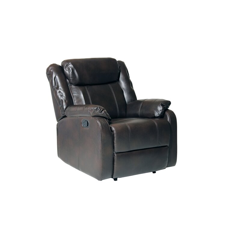 Leather power clearance glider recliner